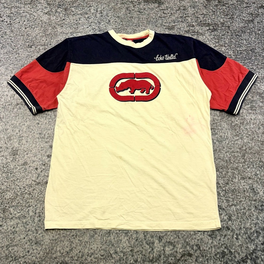 Ecko Unltd T Shirt Mens Medium Rhino Logo Hip-Hop Skater Vintage Y2K